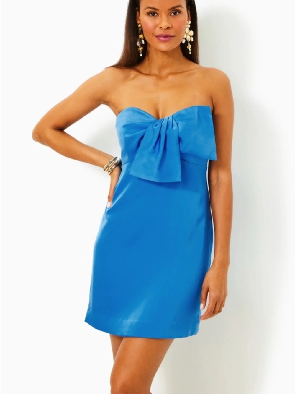 NWT Lilly Pulitzer Carlynn Strapless Satin Dress - Picture 5 of 5